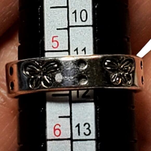 925 Silver Butterfly Design Ring Sz 5.5 Unsigned Minimalist - Picture 1 of 5